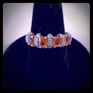 Viceroy Spessarite Garnet/Diamond Ring